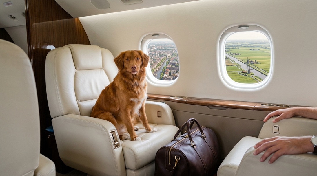 private jet pet travel Amsterdam