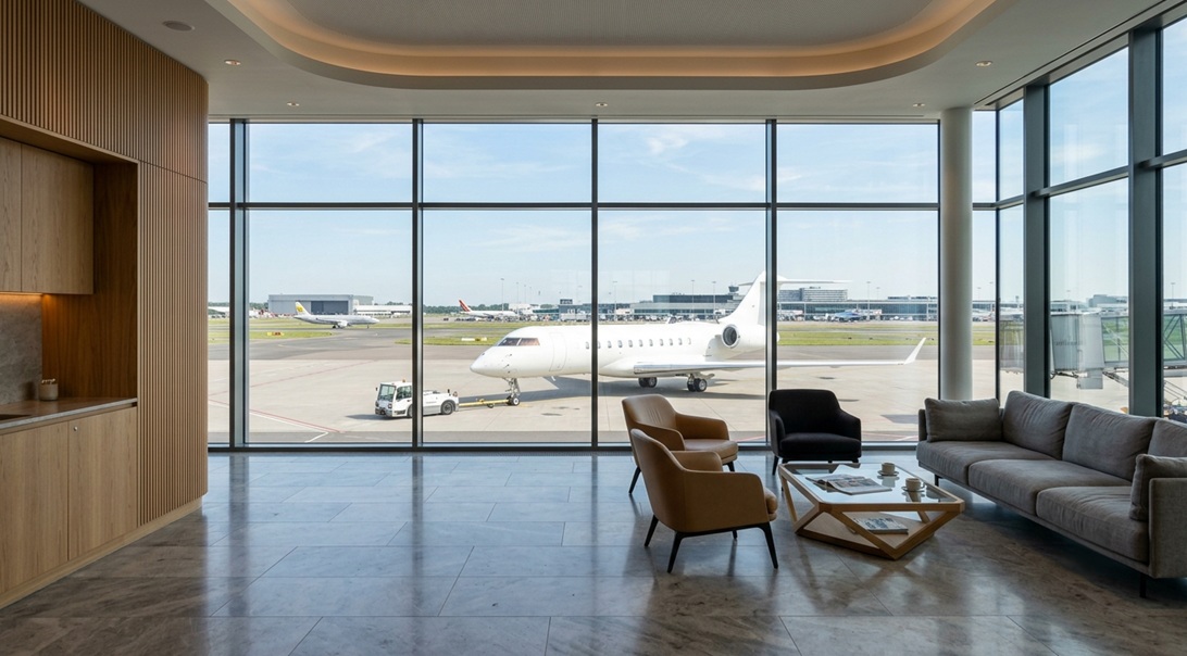 private jet VIP terminal Amsterdam Schiphol