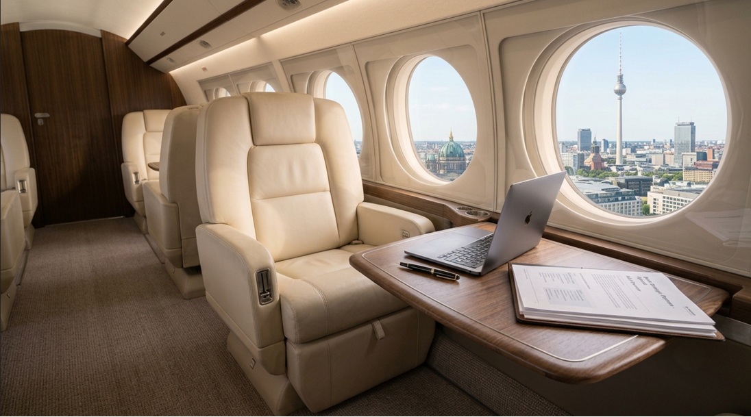 private jet cabin Berlin