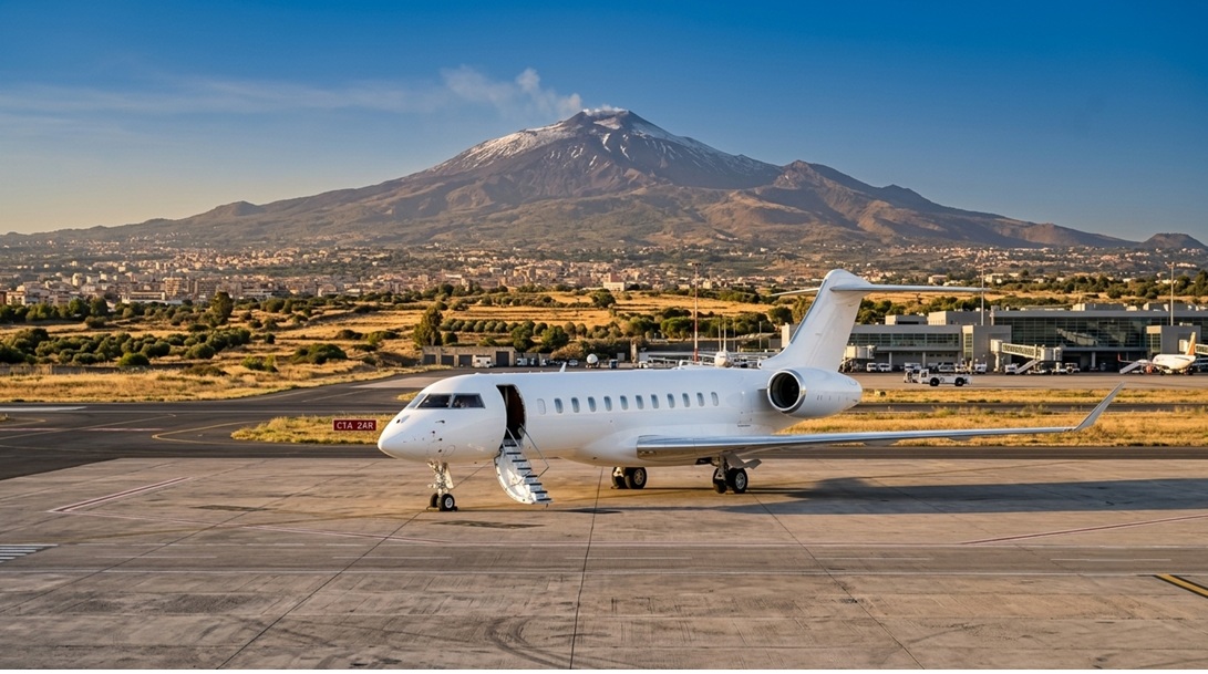 private jet charter to Catania Sicily
