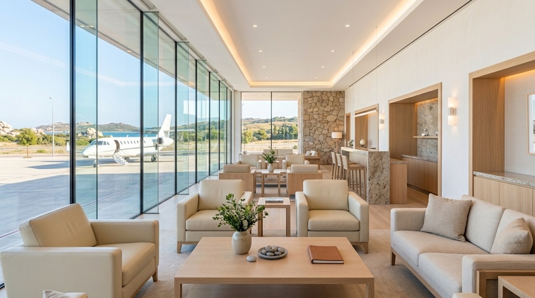 VIP terminal lounge Figari airport