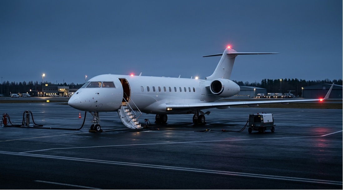 private jet charter to Luxembourg at dawn
