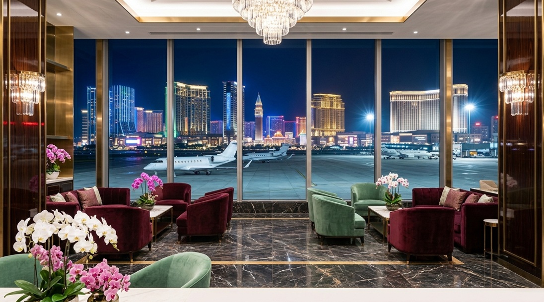 VIP terminal lounge Macau private jet