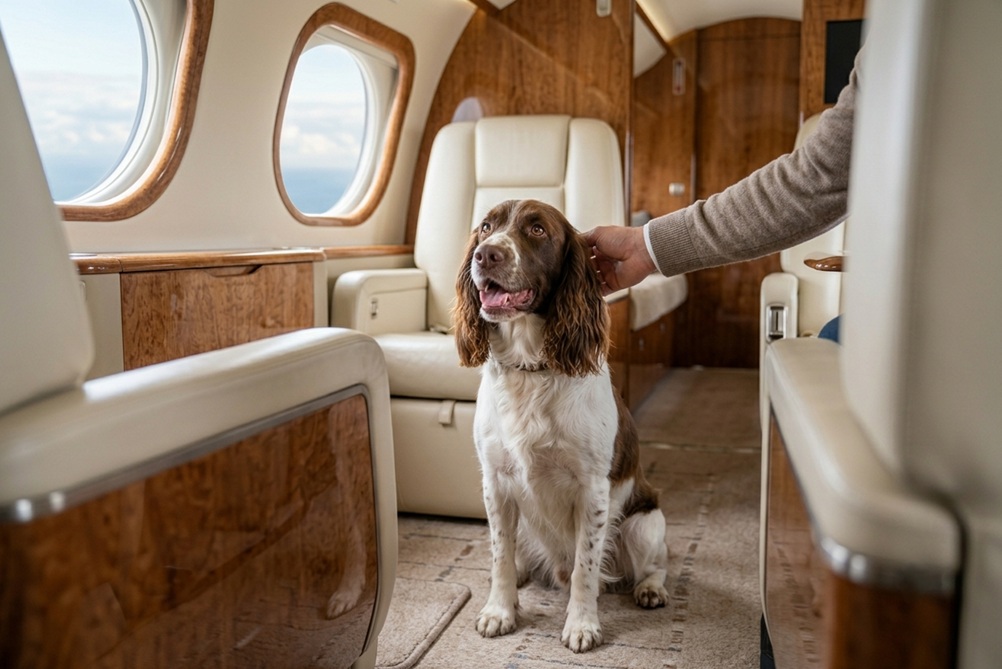 travelling with a pet on a private jet to Marseille