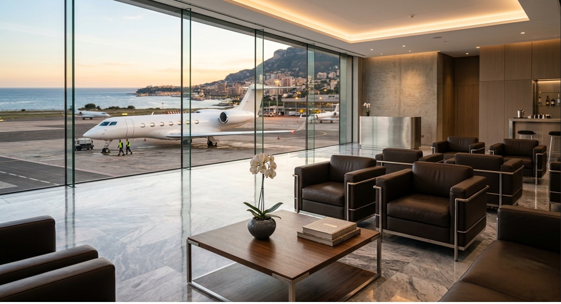 private jet VIP terminal Nice Airport Monaco