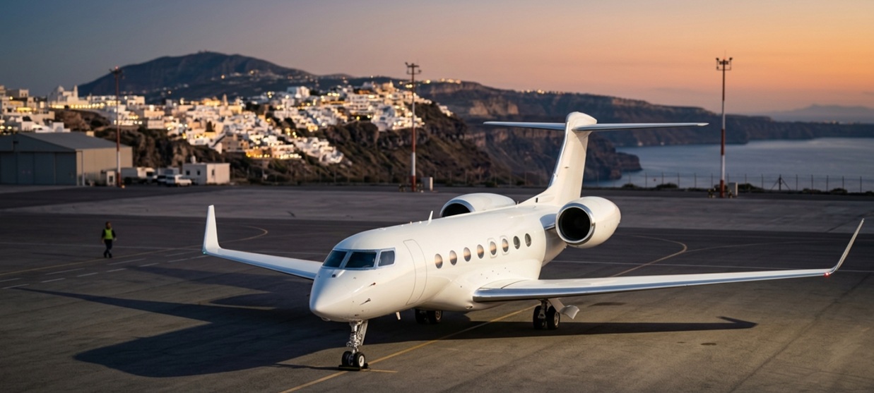 private jet charter Santorini Greece