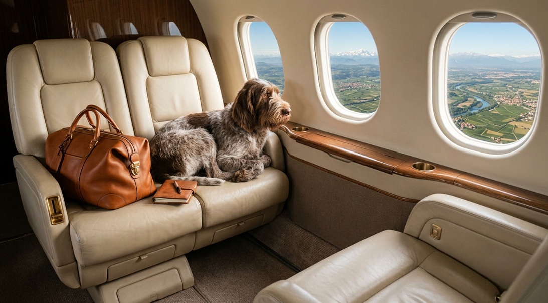 private jet pet travel Turin