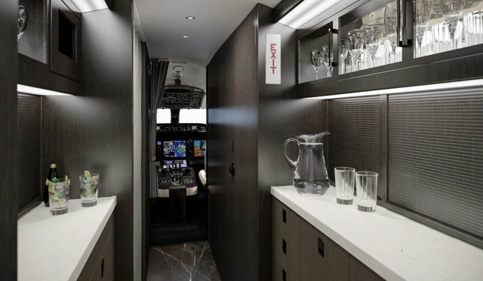 Cabin interior with Soleil circadian lighting