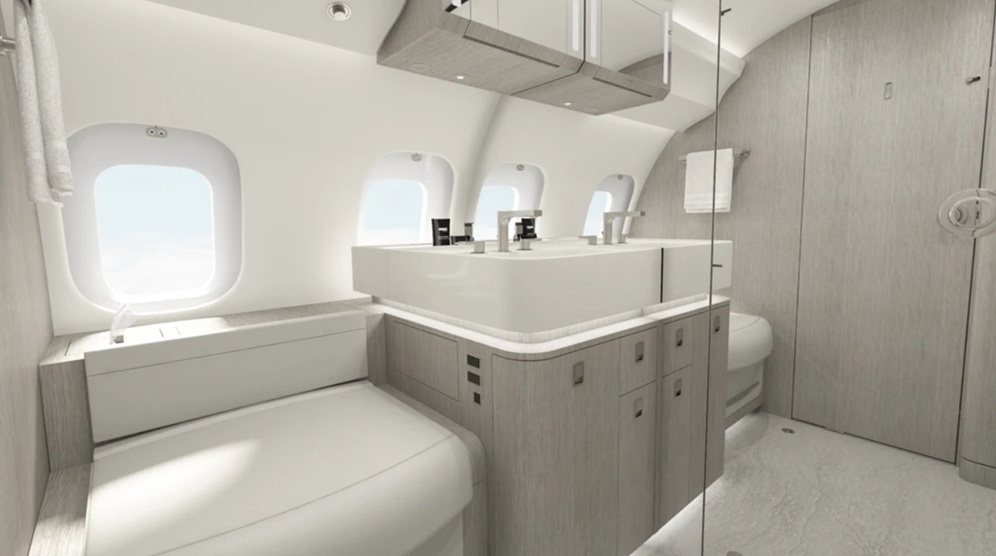 Cabin interior with Soleil circadian lighting