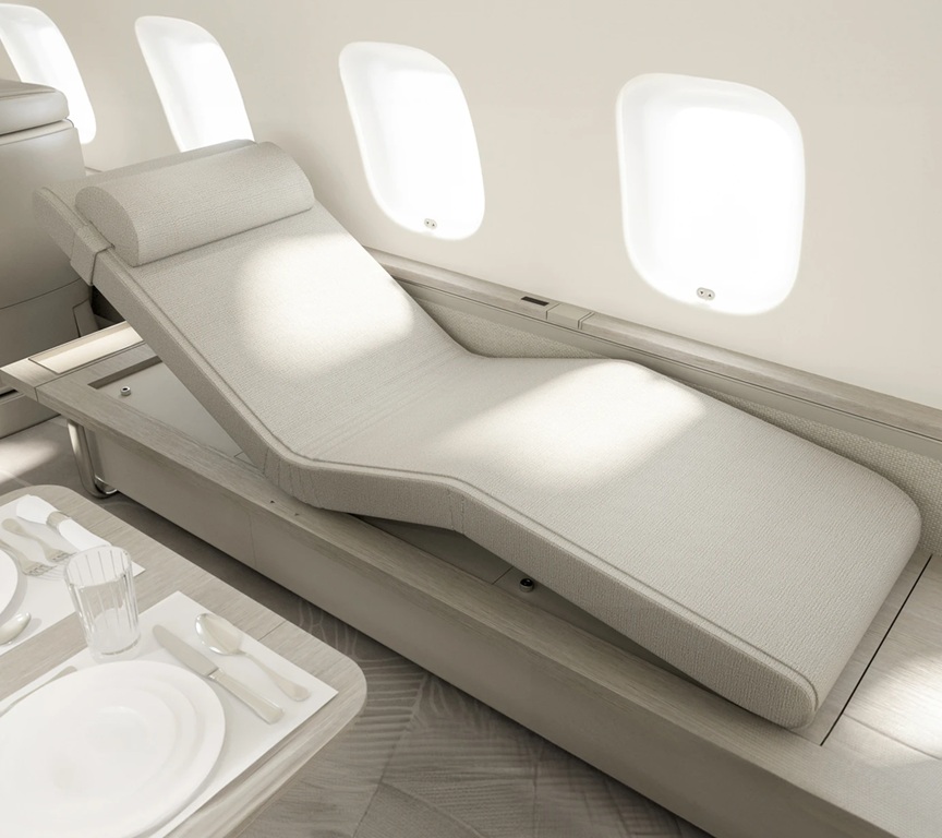 Global 6500 flat-floor cabin overview