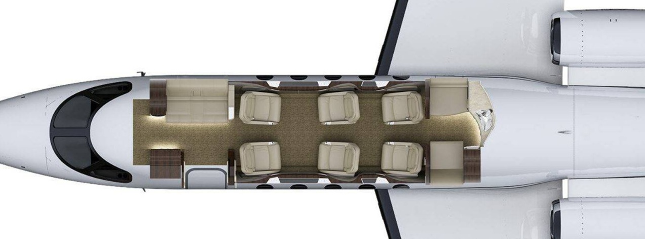 Cessna Citation XLS Cabin Seating Layout