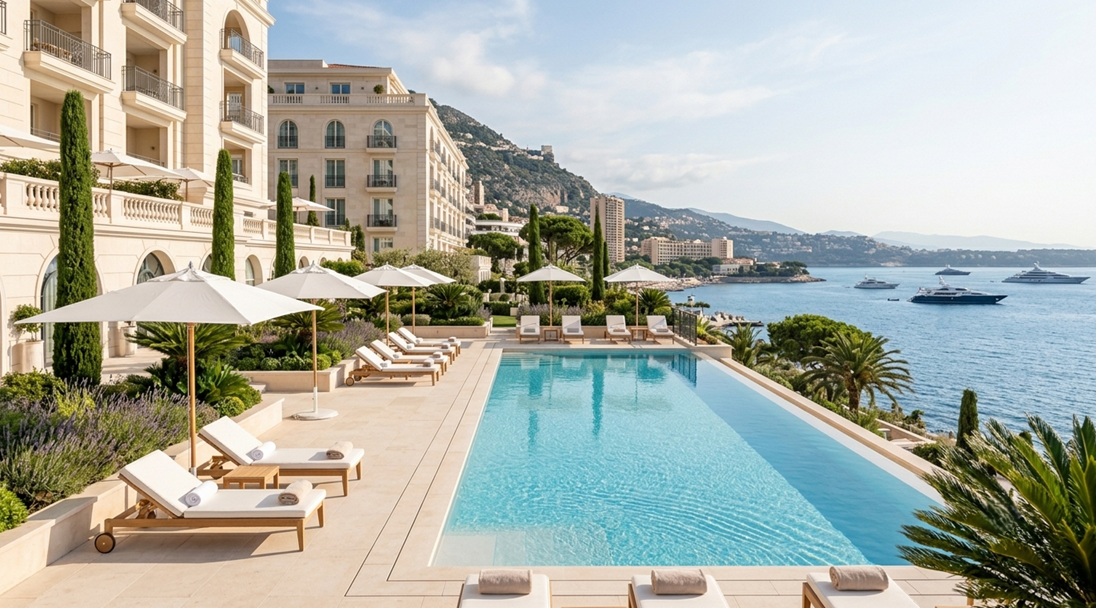 luxury hotel terrace on the Côte d'Azur