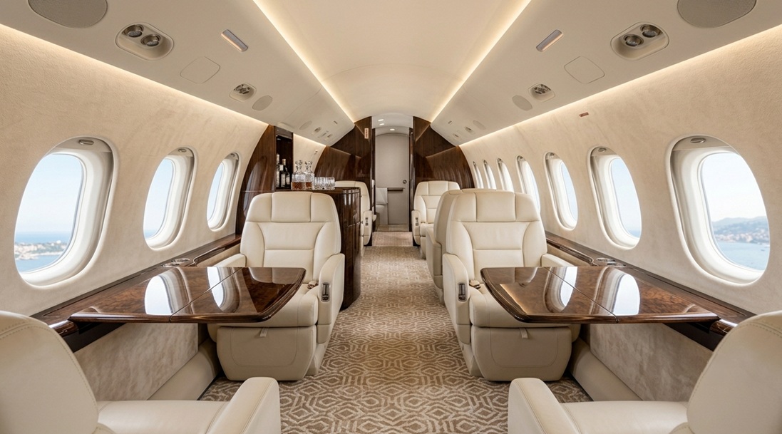 private jet cabin interior