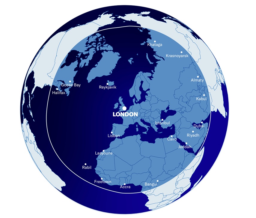 Embraer Praetor 500 Range Map