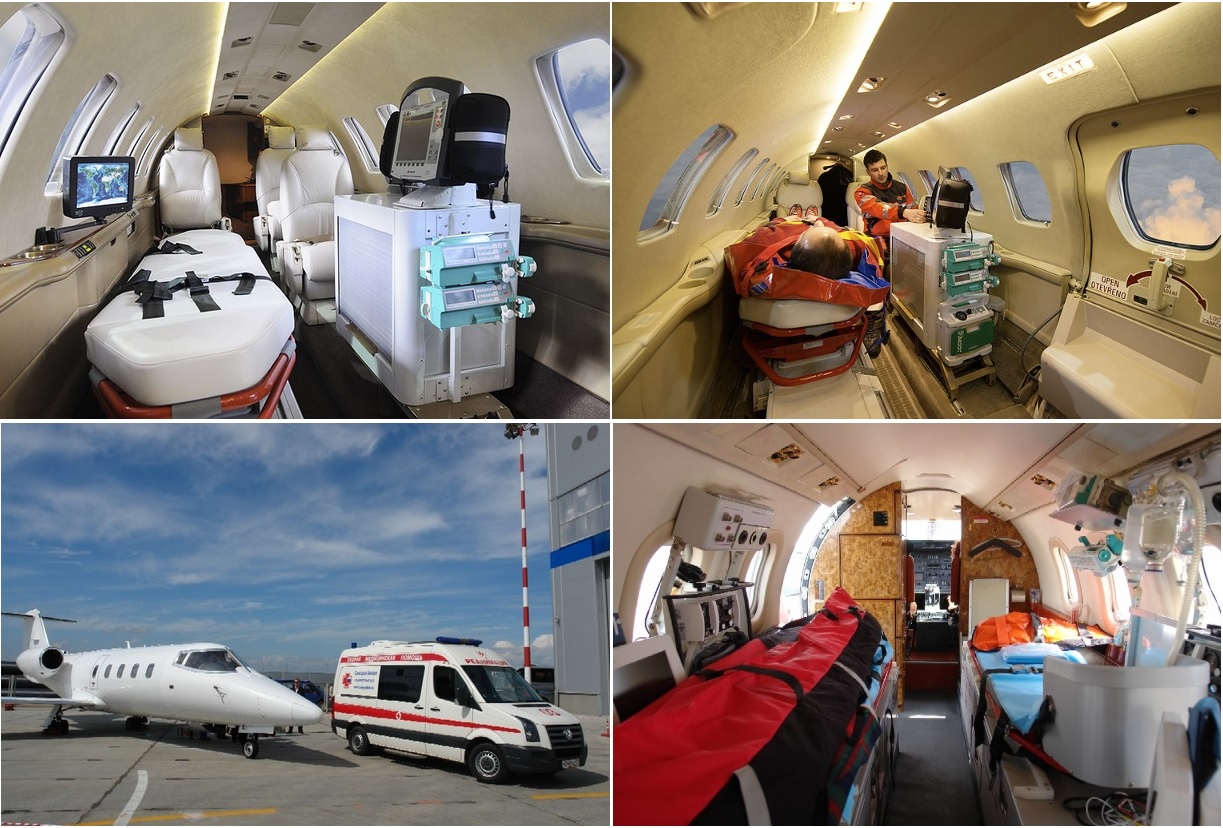 medical flight on a private plane