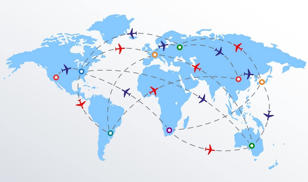 directions of flights by private airplane